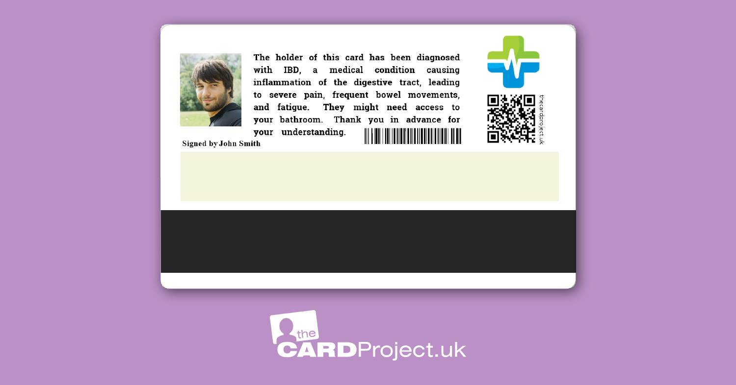 Premium IBD Medical ID Card (REAR)